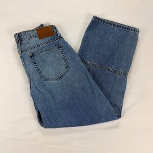 Hidden Los Angeles Cargo Jeans Straight Leg Blue Denim Zip Pocket Size 26